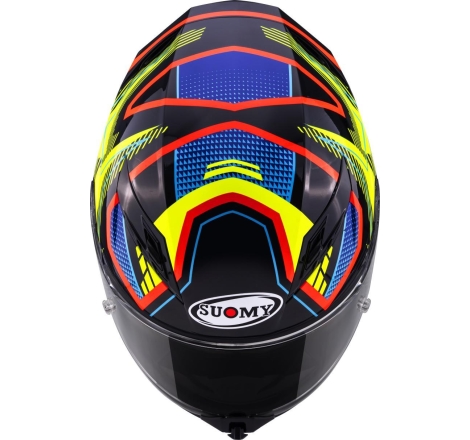 Casco integrale Suomy Stellar 2 Blackstar Blu Giallo