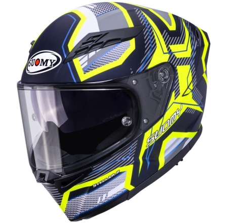 Casco integrale Suomy Stellar 2 Blackstar Nero Giallo Opaco