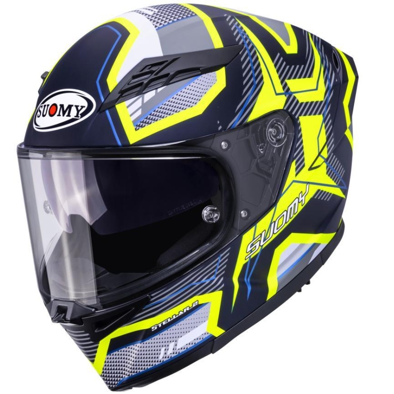 Casco integrale Suomy Stellar 2 Blackstar Nero Giallo Opaco