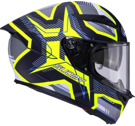 Casco integrale Suomy Stellar 2 Blackstar Nero Giallo Opaco