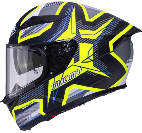 Casco integrale Suomy Stellar 2 Blackstar Nero Giallo Opaco