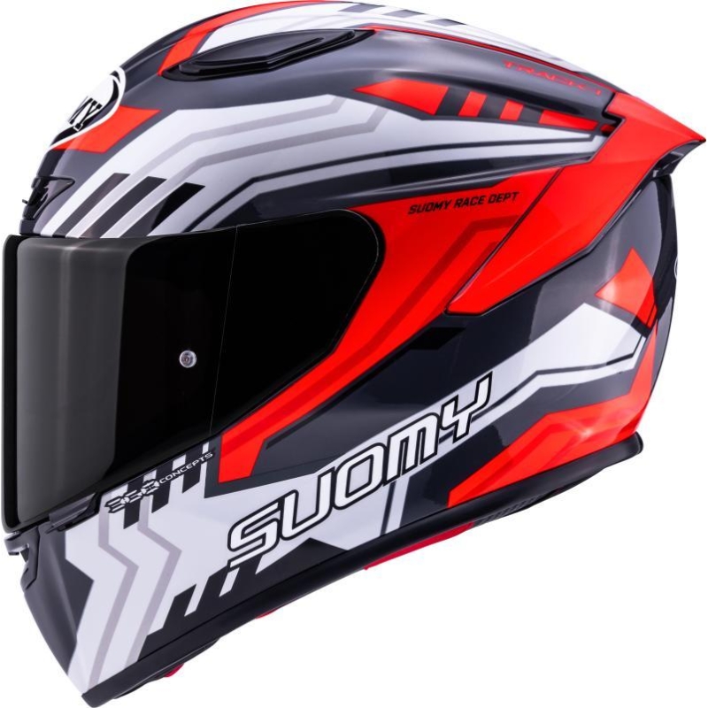Casco integrale Suomy Track-1 Framework Biano Rosso