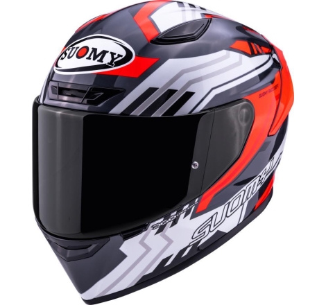 Casco integrale Suomy Track-1 Framework Biano Rosso
