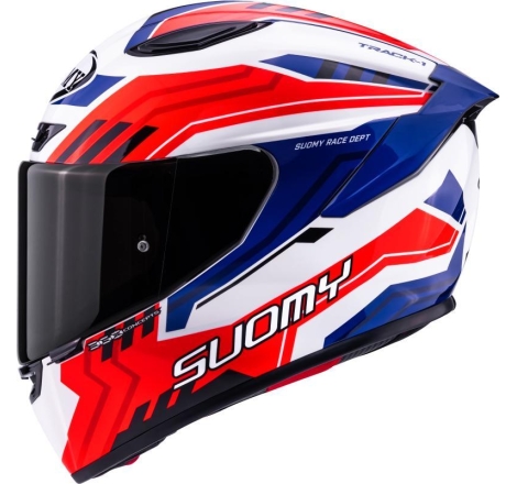 Casco integrale Suomy Track-1 Framework Bianco Rosso Blu