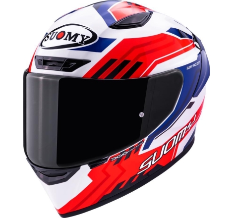 Casco integrale Suomy Track-1 Framework Bianco Rosso Blu