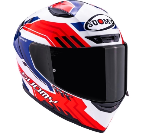 Casco integrale Suomy Track-1 Framework Bianco Rosso Blu
