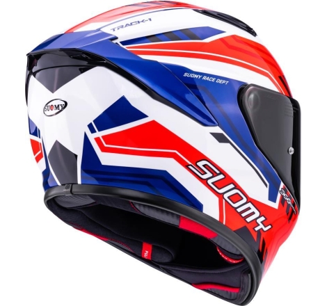 Casco integrale Suomy Track-1 Framework Bianco Rosso Blu