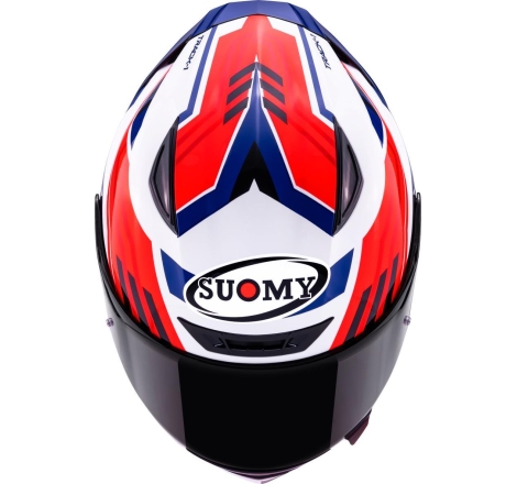 Casco integrale Suomy Track-1 Framework Bianco Rosso Blu