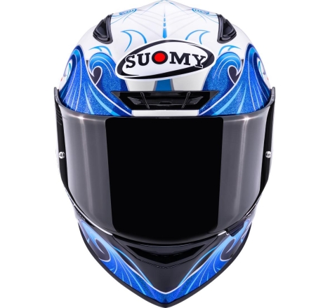 Casco integrale Suomy Track-1 Waves Bianco