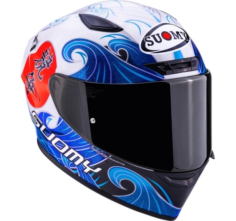 Casco integrale Suomy Track-1 Waves Bianco