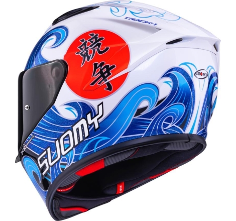 Casco integrale Suomy Track-1 Waves Bianco