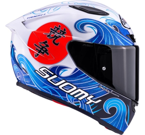 Casco integrale Suomy Track-1 Waves Bianco
