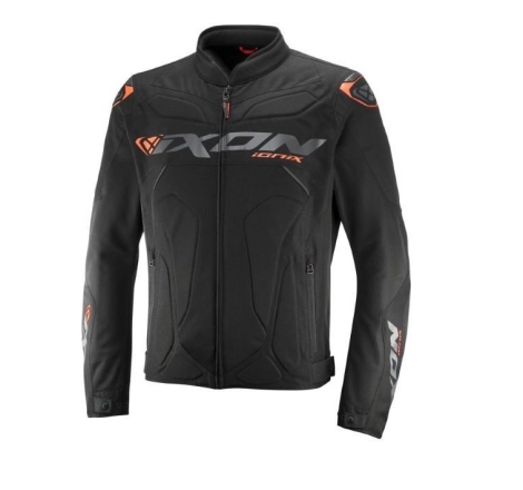Giubbino moto in tessuto Ixon IONIX Nero Antracite Arancio