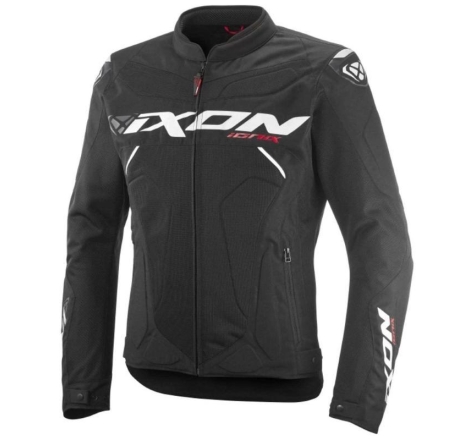 Giubbino moto in tessuto Ixon IONIX Nero Bianco