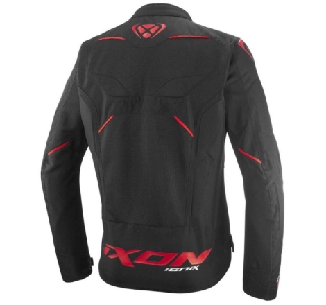 Giubbino moto in tessuto Ixon IONIX Nero Rosso