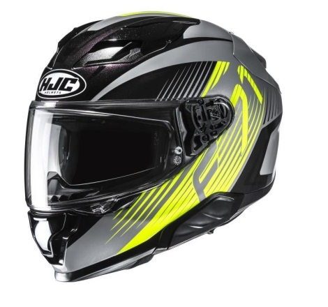 Casco Integrale Hjc F71 CATOS Nero Grigio Giallo