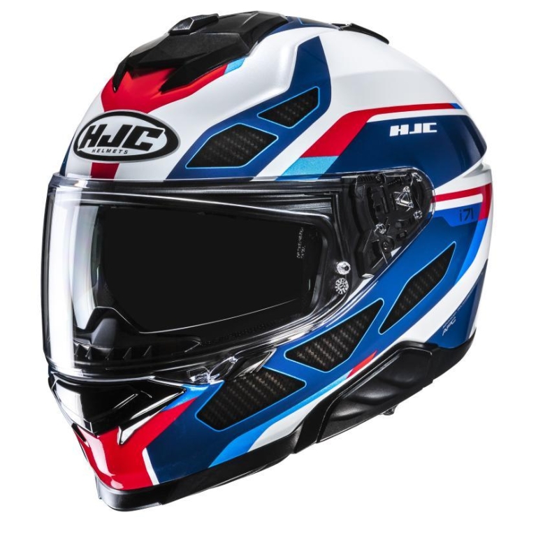 Casco Integrale Hjc I71 ZEST Bianco Blu Rosso