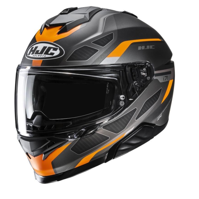 Casco Integrale Hjc I71 ZEST Nero Arancio Opaco