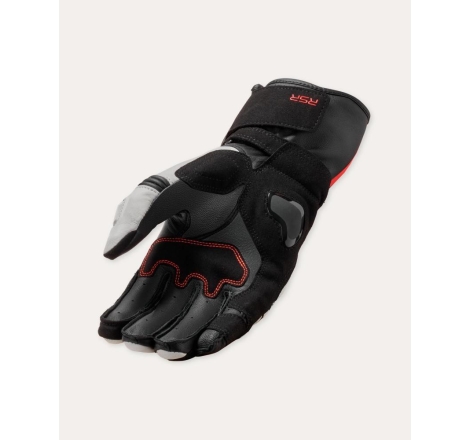Guanti Moto Tessuto Rev'it RSR 5 Bianco Neon Rosso