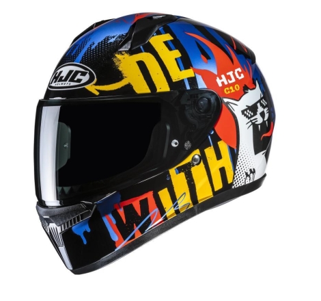 Casco Integrale Hjc C10 FOP Nero Blu Giallo