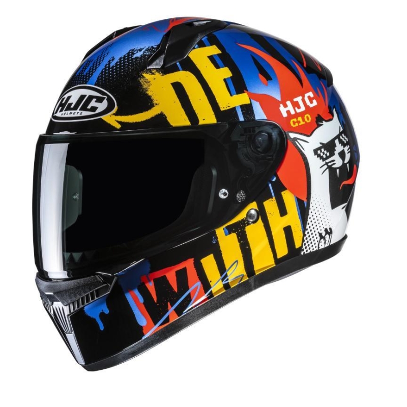 Casco Integrale Hjc C10 FOP Nero Blu Giallo