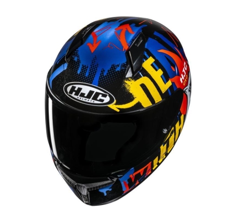 Casco Integrale Hjc C10 FOP Nero Blu Giallo