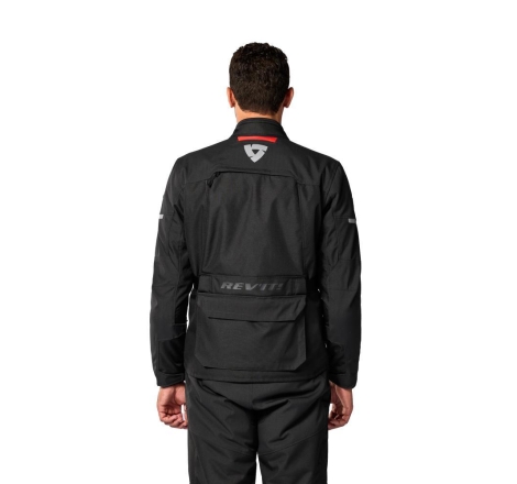 Giacca moto in tessuto Rev'it Outback 5 H2O Nero