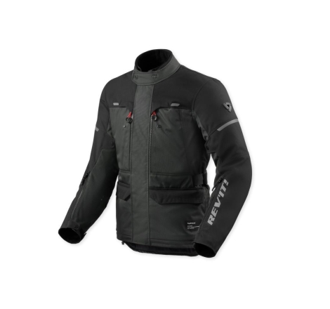 Giacca moto in tessuto Rev'it Outback 5 H2O Antracite Nero