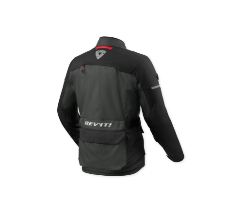 Giacca moto in tessuto Rev'it Outback 5 H2O Antracite Nero