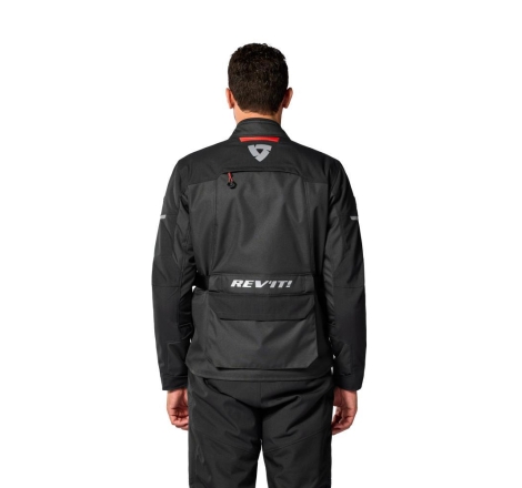 Giacca moto in tessuto Rev'it Outback 5 H2O Antracite Nero