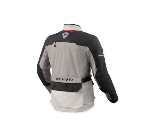 Giacca moto in tessuto Rev'it Outback 5 H2O Argento Nero