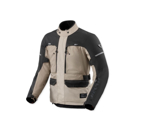 Giacca moto in tessuto Rev'it Outback 5 H2O Sabbia Nero