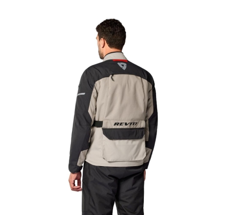 Giacca moto in tessuto Rev'it Outback 5 H2O Sabbia Nero