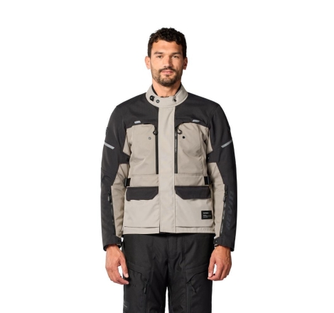 Giacca moto in tessuto Rev'it Outback 5 H2O Sabbia Nero