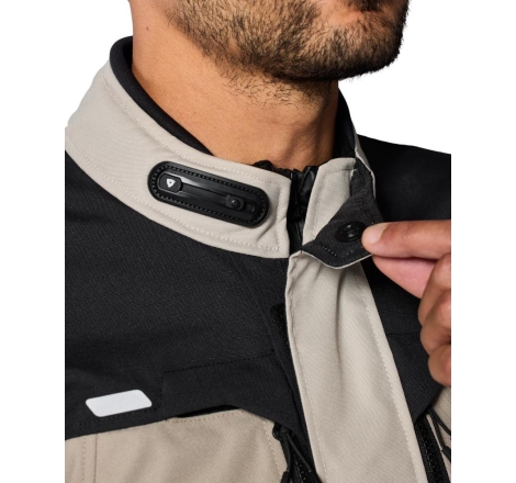 Giacca moto in tessuto Rev'it Outback 5 H2O Sabbia Nero