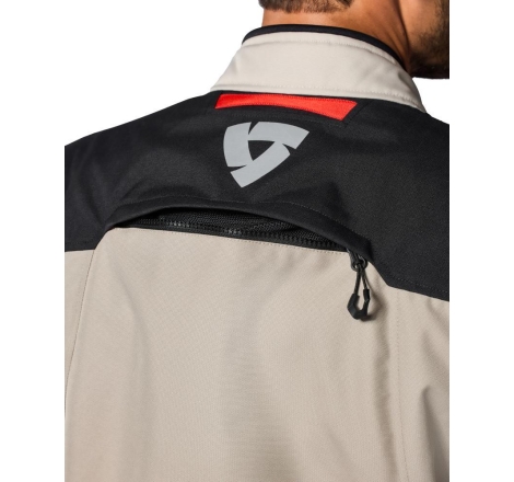 Giacca moto in tessuto Rev'it Outback 5 H2O Sabbia Nero