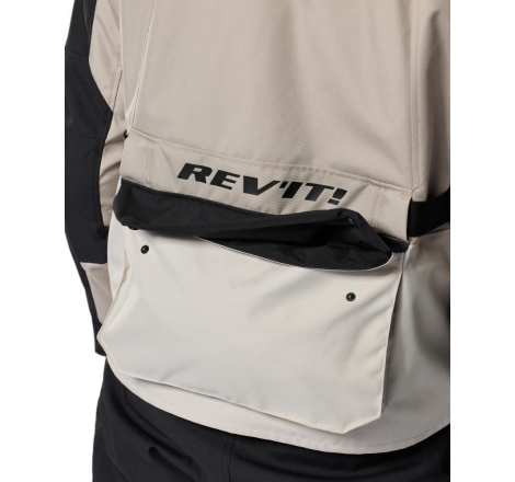 Giacca moto in tessuto Rev'it Outback 5 H2O Sabbia Nero