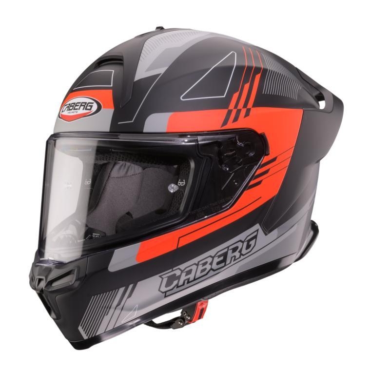 Casco Integrale Caberg Roxter Colt Nero Rosso Grigio Opaco
