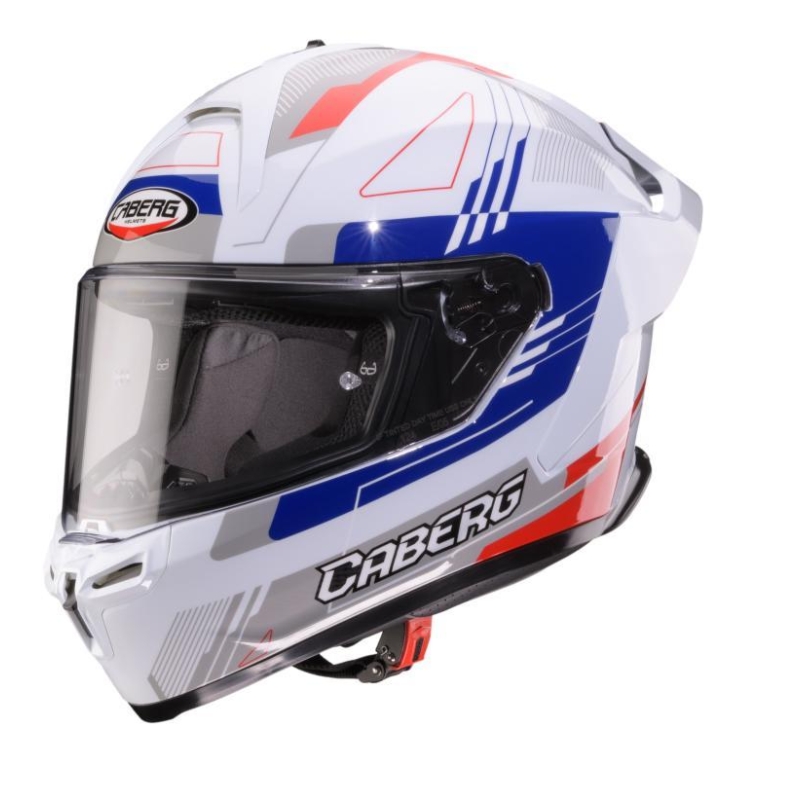 Casco Integrale Caberg Roxter Colt Bianco Rosso Blu Grigio