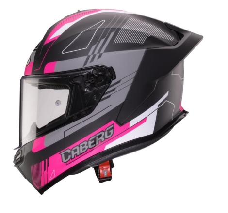 Casco Integrale Caberg Roxter Colt Nero Fuchsia Bianco Opaco