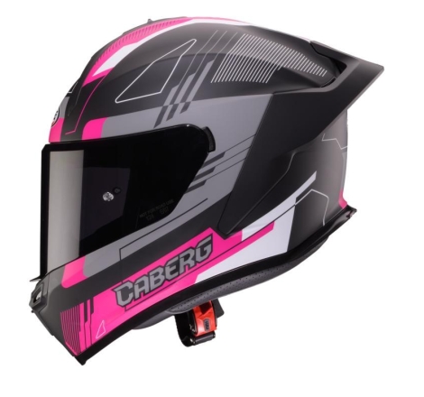 Casco Integrale Caberg Roxter Colt Nero Fuchsia Bianco Opaco