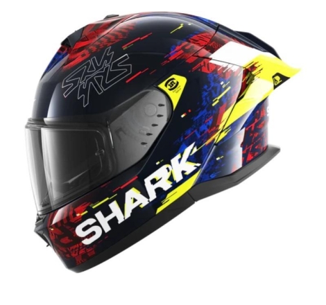 Casco Integrale Shark SKWAL CUP SPEED VIB Blu Rosso Giallo