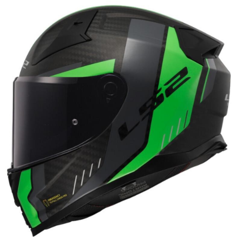 Casco Integrale LS2 FF811 Vector II Grid Carbonio Verde Fluo Opaco