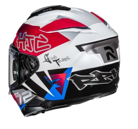 Casco Integrale Hjc RPHA 72 GOLDY Bianco Blu Rosso