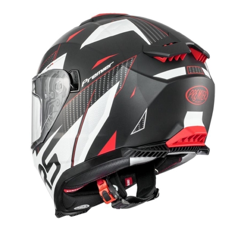 Casco Integrale Premier Typhoon RS2BM Nero Bianco Rosso Opaco