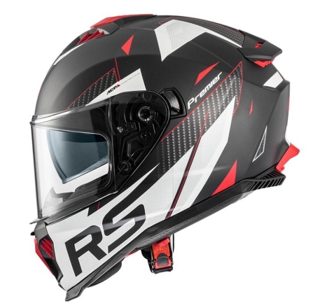 Casco Integrale Premier Typhoon RS2BM Nero Bianco Rosso Opaco