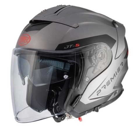 Casco Jet Premier JT5 MA17BM Grigio