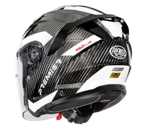 Casco Jet Premier JT5 CARBON MA8 Carbonio Nero Bianco