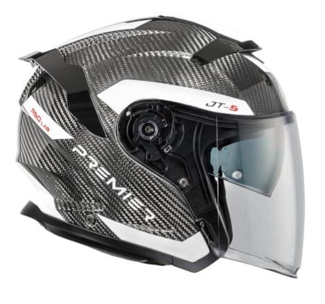 Casco Jet Premier JT5 CARBON MA8 Carbonio Nero Bianco