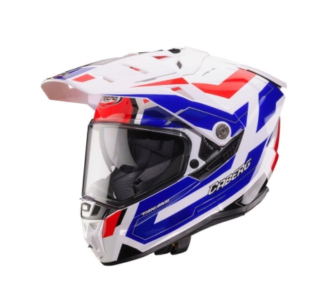 Casco Enduro Caberg Tanami Ranger Bianco Rosso Blu